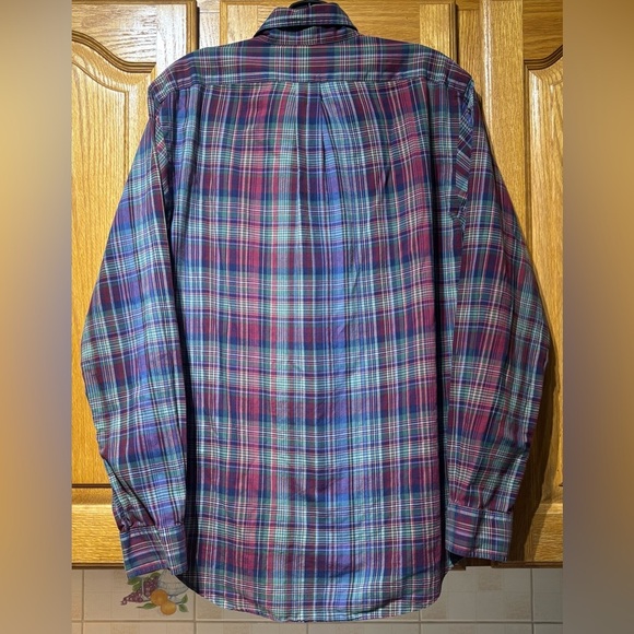Polo Ralph Lauren Men's Plaid Button Down Dress Shirt Size Medium EUC - Picture 5 of 5